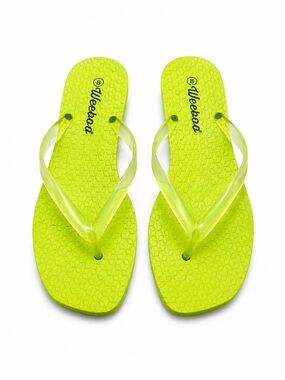 Weeboo Neon Lime Women's Flip Flop Sandals